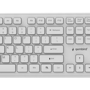 KEYBOARD +MOUSE WRL ENG/WH KBS-WPS-01-W GEMBIRD