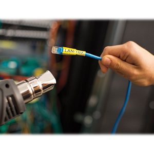 BROTHER Heat Shrink Tube Black on Yellow