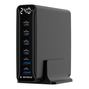 GEMBIRD 6-port 240 W GaN USB fast charg