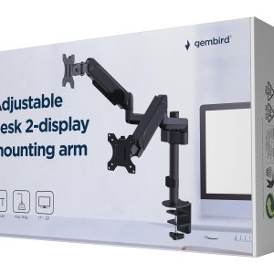 GEMBIRD Adjustable desk 2-display mount