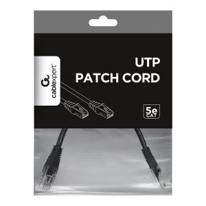 GEMBIRD CAT5e UTP Patch cord black 0.25m