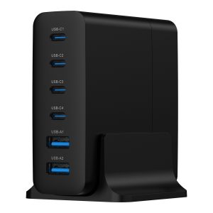 GEMBIRD 6-port 75W GaN USB fast charger
